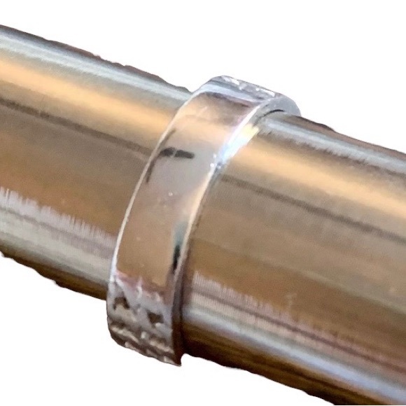 Sterling Silver Cubic Zirconium Belt Buckle Ring Woman’s Jewelry Size 7 - Picture 4 of 7